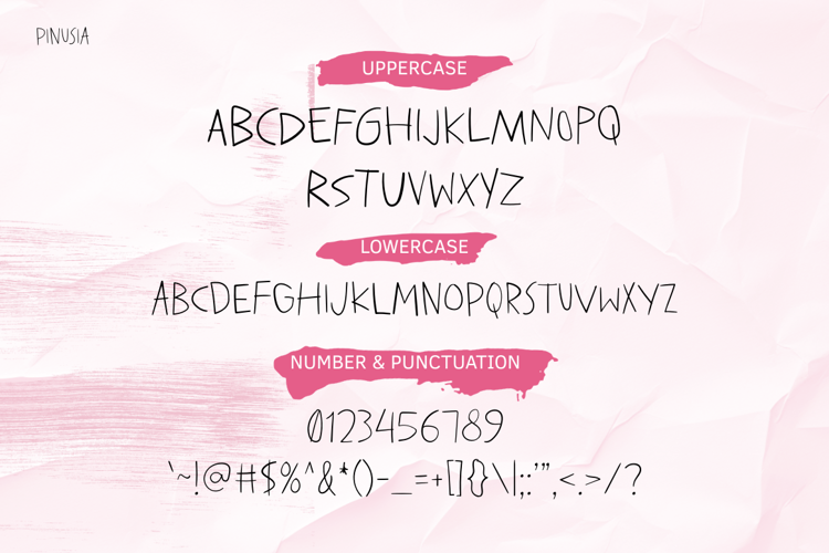 Preview of Pinusia Font