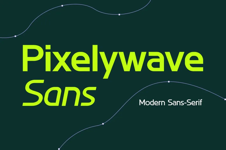 Preview of Pixelywave Tech Future Font