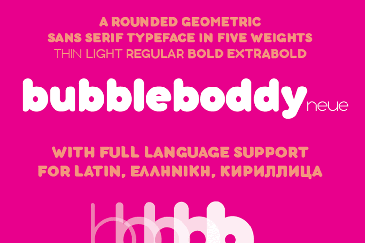 Bubbleboddy Font