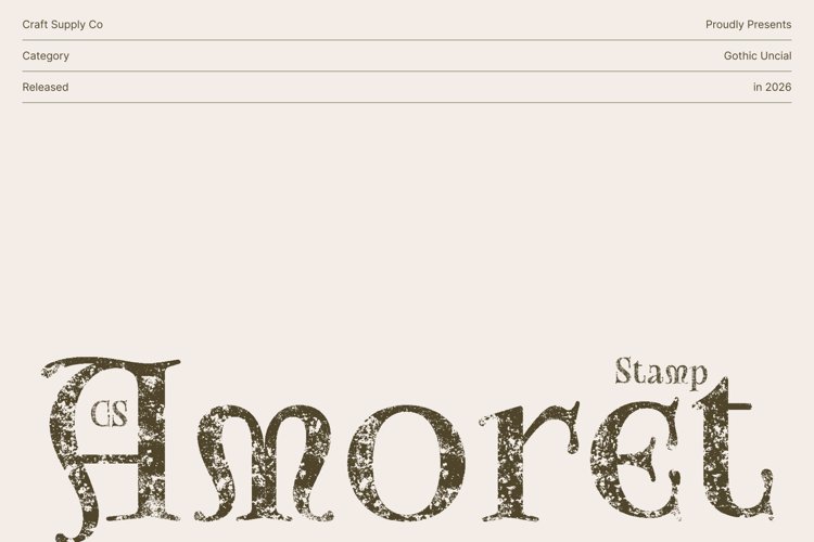 Preview of CS Amoret Stamp Font
