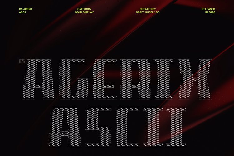 Preview of CS Agerix Ascii Font