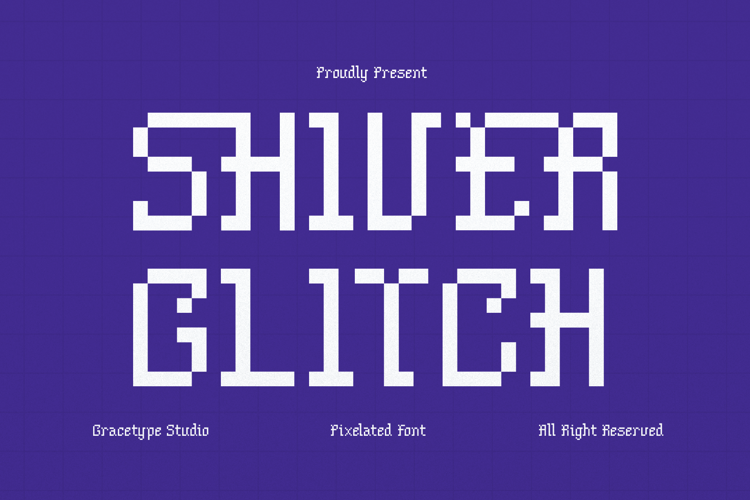 Preview of Shiver Glitch Font