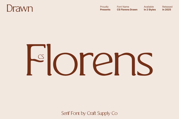 Preview of CS Florens Drawn Font