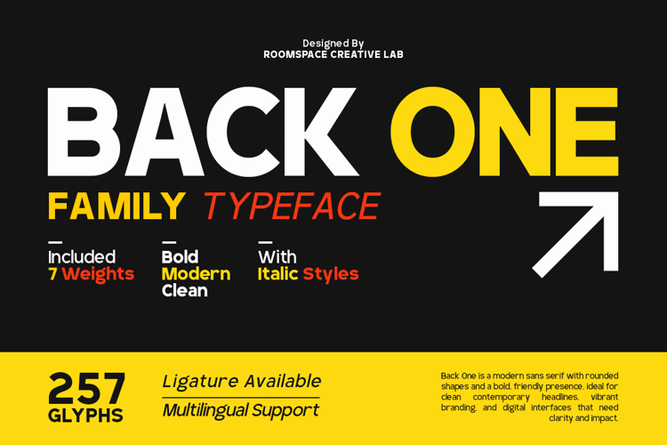 Preview of RCL Back One Font