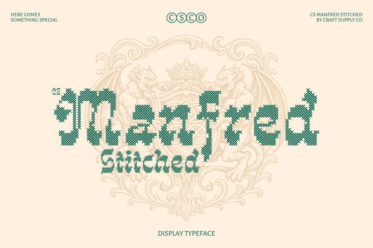 Preview of CS Manfred Stitched Font