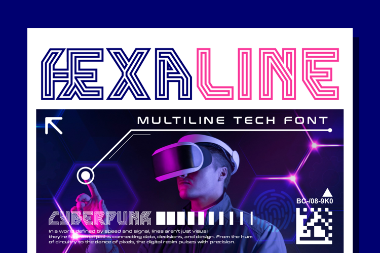 Preview of Hexaline Font