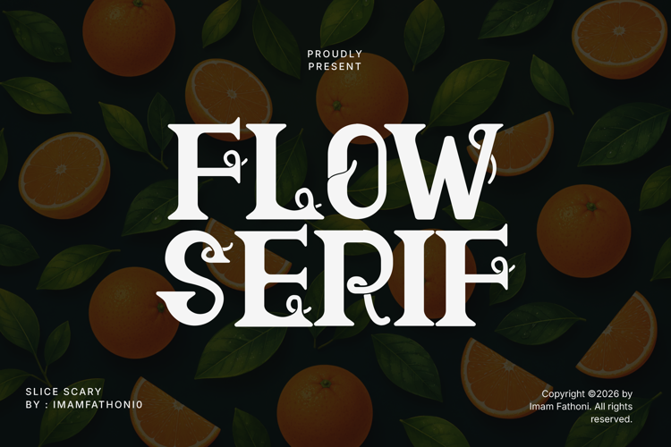 Preview of Flowserif Font