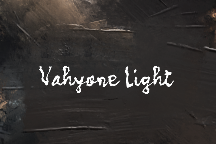 Preview of v Vahyone Light Font