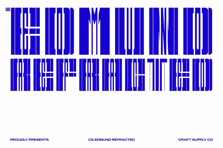 Preview of CS Edmund Refracted Font
