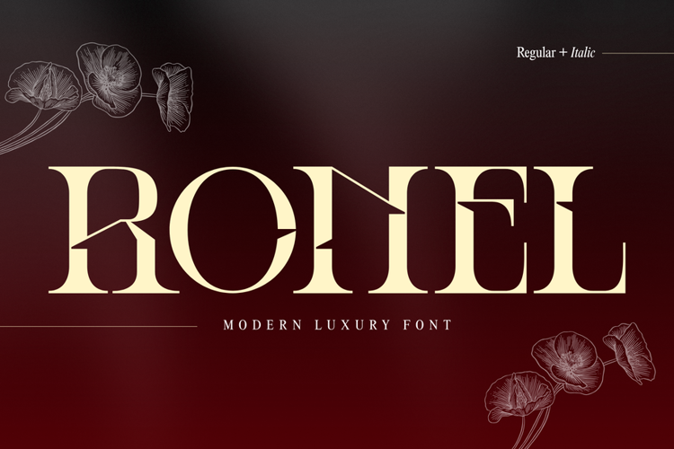 Preview of Ronel Luxury Font