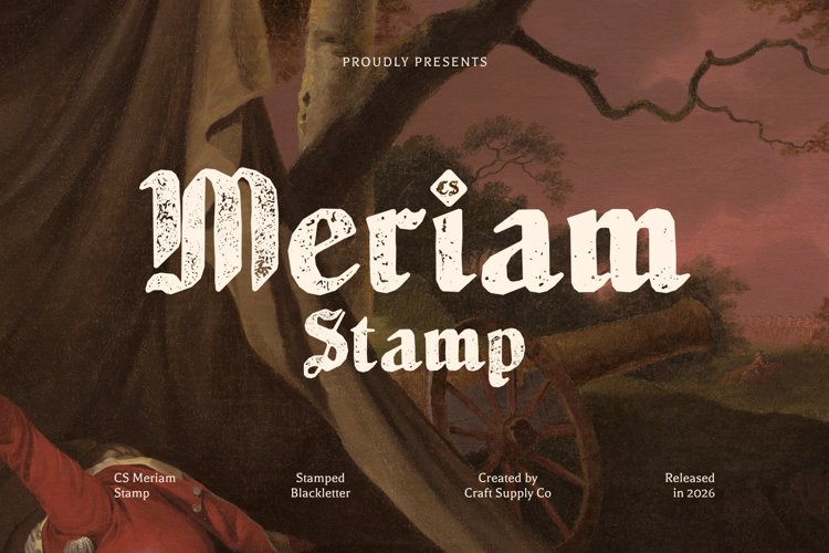 Preview of CS Meriam Stamp Font