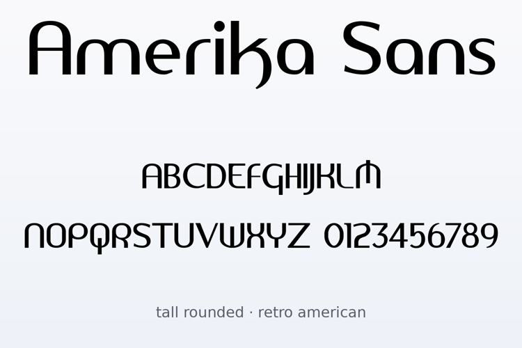 Preview of Amerika Sans Font