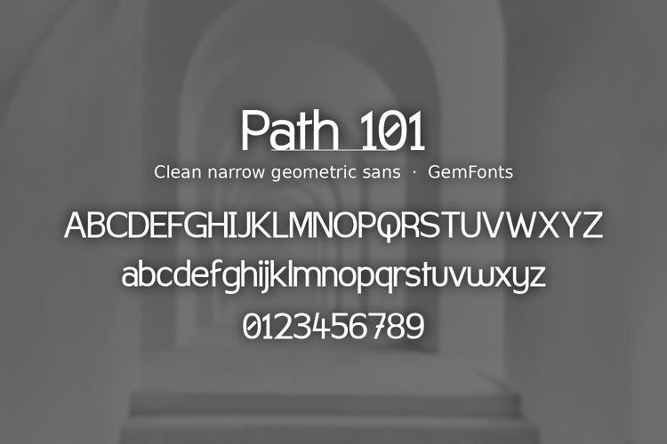 Preview of Path 101 Font
