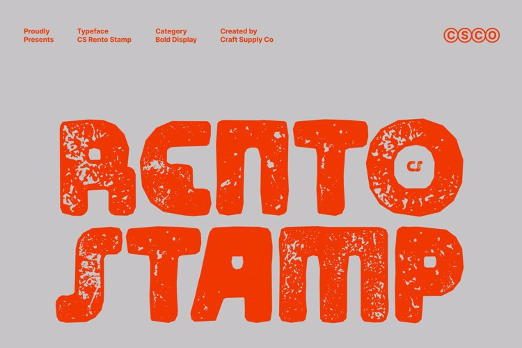 Preview of CS Rento Stamp Font