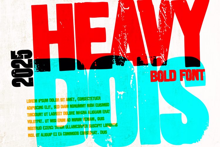 Preview of Heavy Dois Font