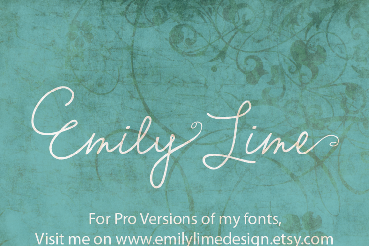 Emily Lime Words Font