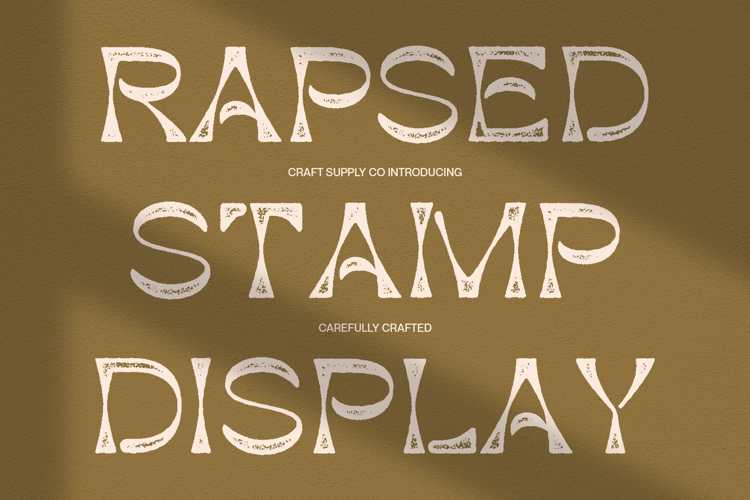 Preview of Rapsed Stamp Font