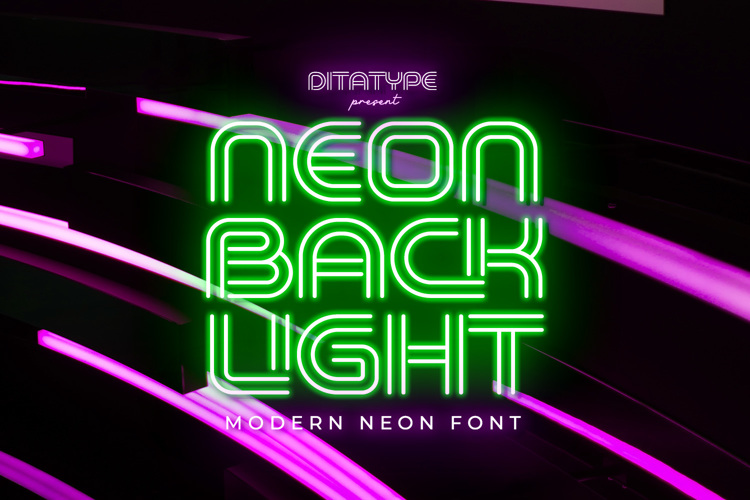 Neon Backlight Font
