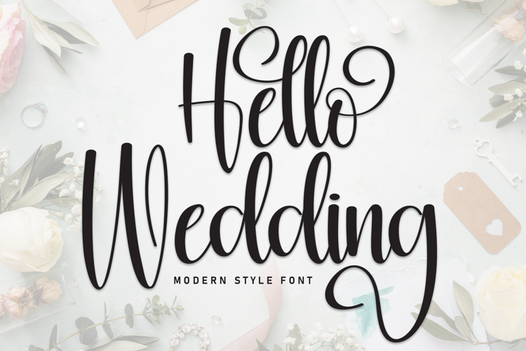 Preview of Hello Wedding Font