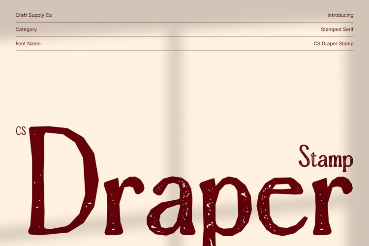 Preview of CS Draper Stamp Font