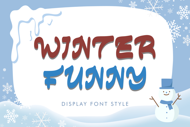 Preview of Winter Funny Font