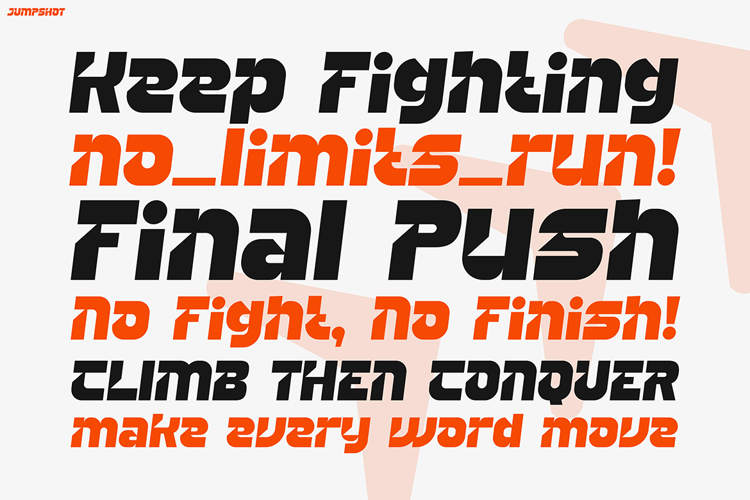 Preview of JUMPSHOT Font