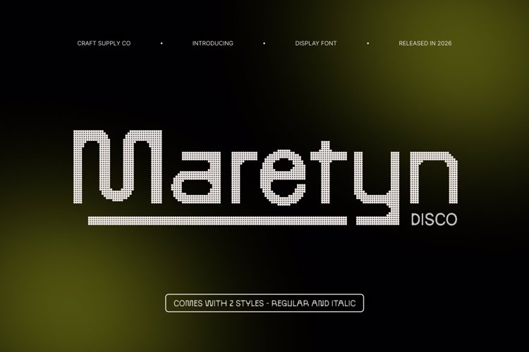 Preview of Maretyn Disco Font