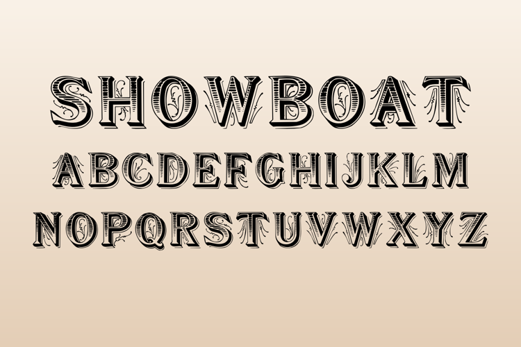 Preview of Showboat Font