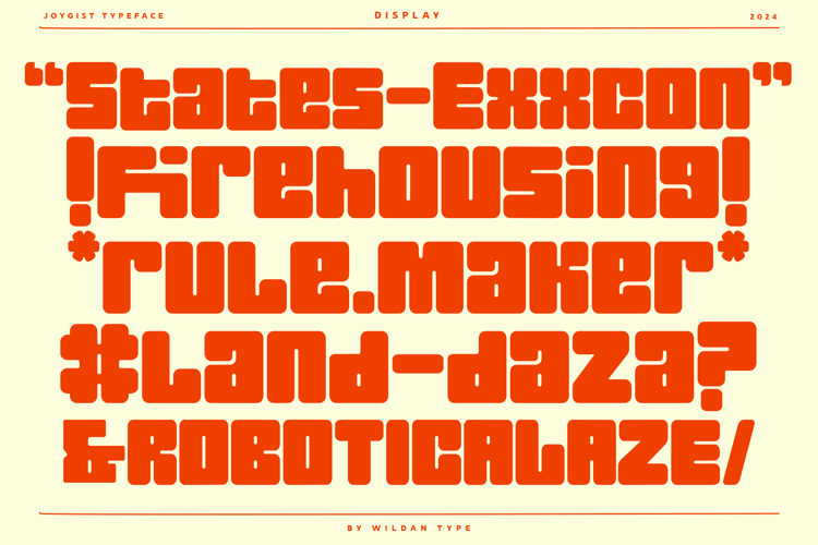 Preview of Joygist Font