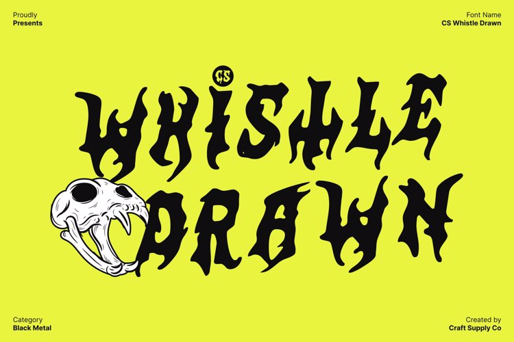 Preview of CS Whistle Drawn Font