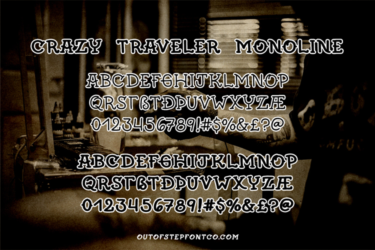Crazy Traveler Monoline Font