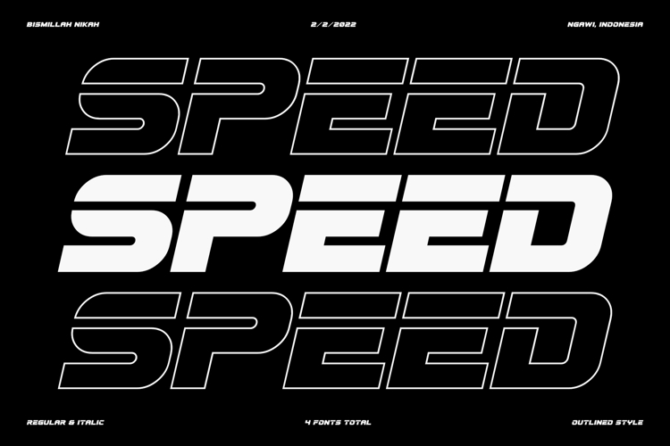 SPEED FEZ italic Font