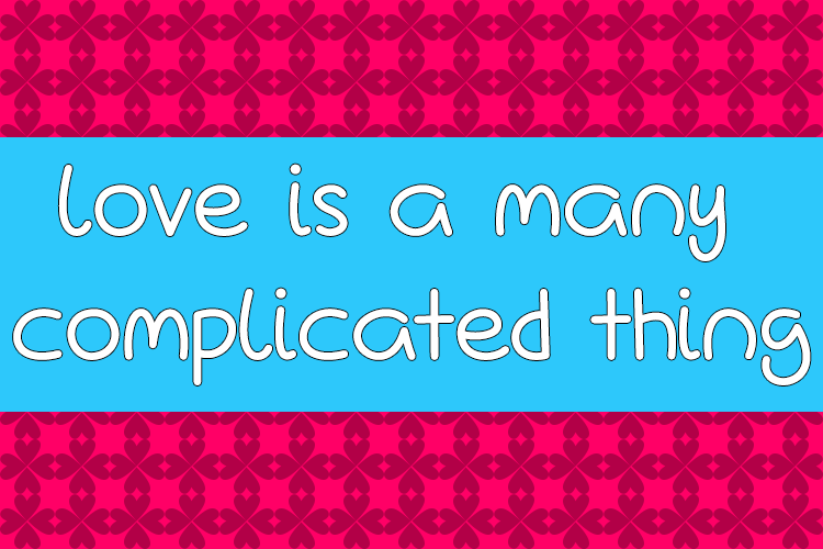 Love Is A Many Complicated Thin Font