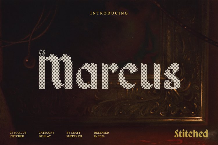 Preview of CS Marcus Stitched Font