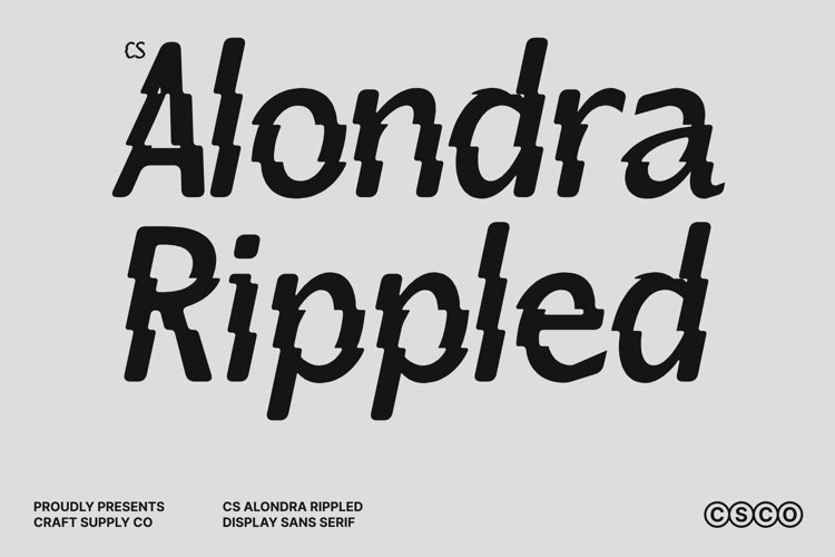 Preview of CS Alondra Rippled Font
