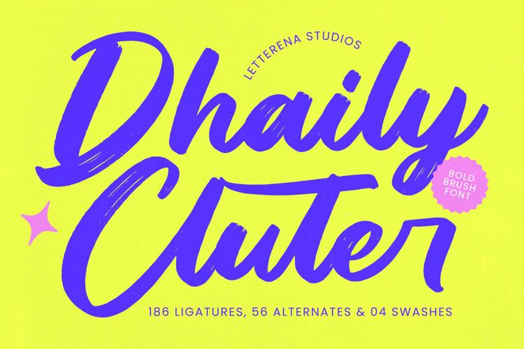 Preview of Dhaily Cluter VERSION Font
