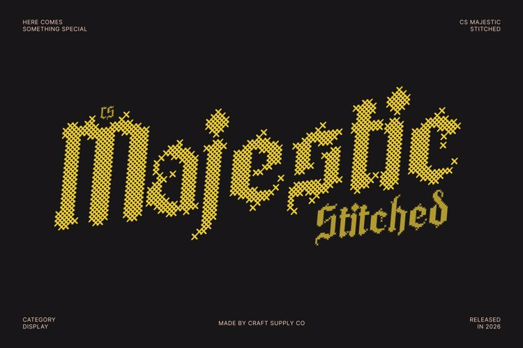 Preview of CS Majestic Stitched Font