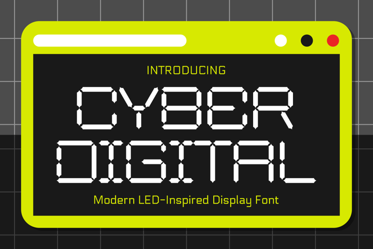 Preview of Cyber Digital Font
