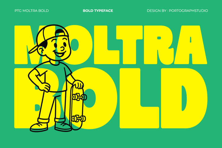 Preview of PTG Moltra Bold Font