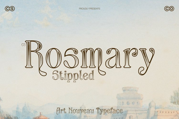 Preview of CS Rosmary Stippled Font