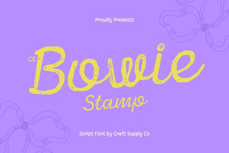 Preview of CS Bowie Stamp Font