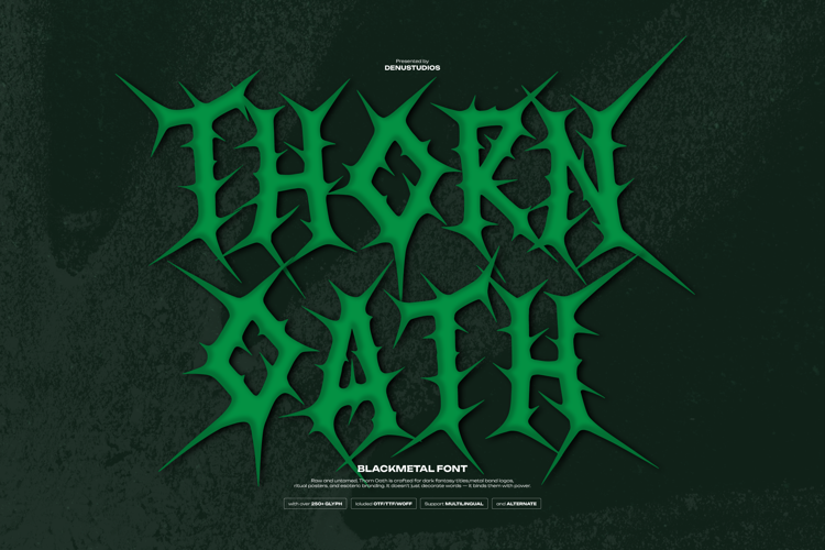 Preview of Thorn Oath Font