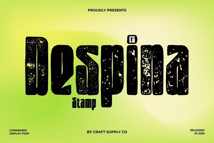 Preview of CS Despina Stamp Font