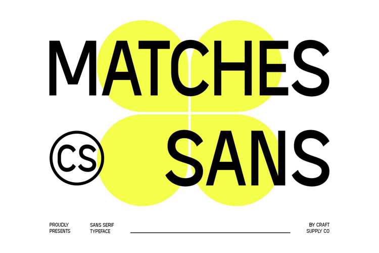 Preview of CS Matches Font