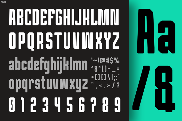 Preview of POLDER Font