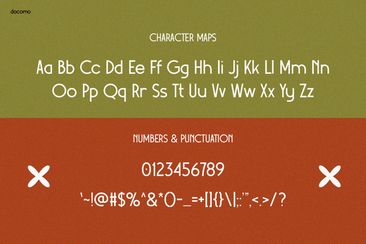Preview of DECOMO Font