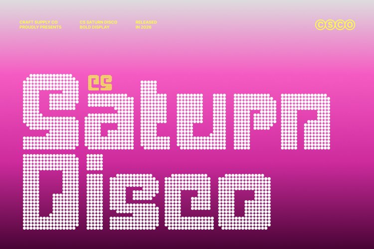 Preview of CS Saturn Disco Font