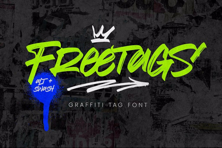 Preview of Freetags Font