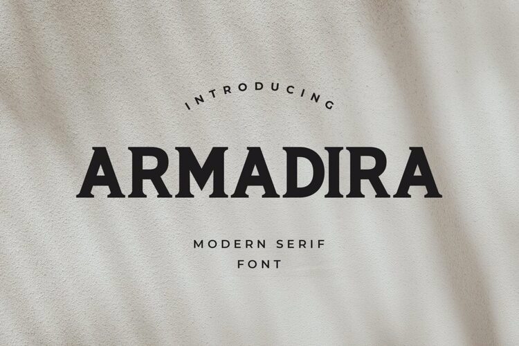 Preview of ARMADIRA Capital Text Font