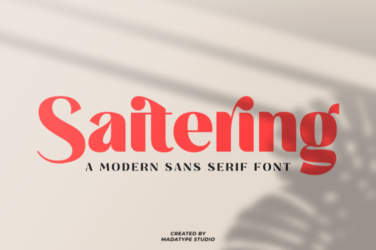 Preview of Saitering Font